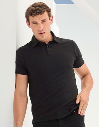 S-SF042-Mens Short Sleeved Stretch Polo